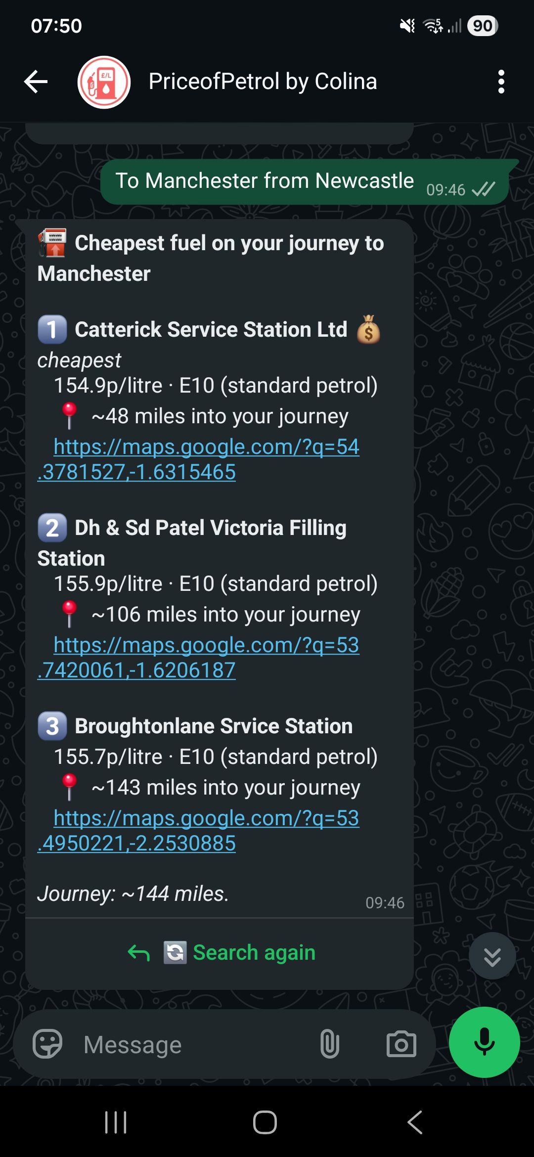 Price of Petrol in action